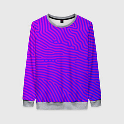 Свитшот женский Фиолетовые линии, цвет: 3D-меланж