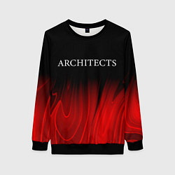 Женский свитшот Architects red plasma