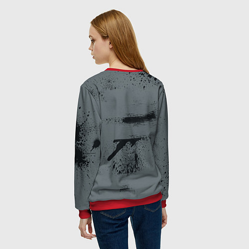 Женский свитшот Slipknot Скелет / 3D-Красный – фото 4