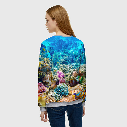 Женский свитшот Дно морское / 3D-Меланж – фото 4