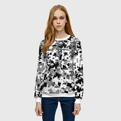 Свитшот женский Городской пиксель камуфляж, цвет: 3D-белый — фото 2