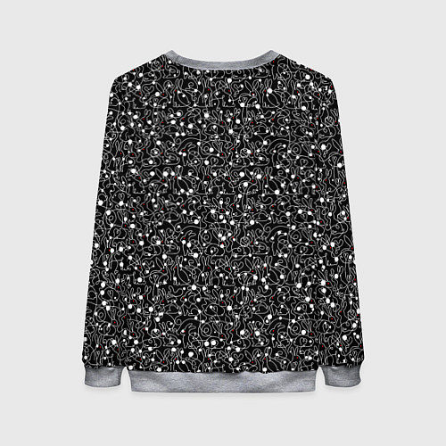 Женский свитшот Кролики с красными глазами / 3D-Меланж – фото 2