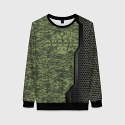 Женский свитшот Камуфляж РОССИЯ с железной вставкой