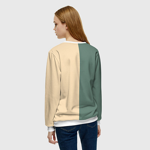 Женский свитшот Акула-моряк / 3D-Белый – фото 4