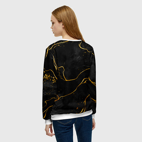 Женский свитшот Gold Porsche / 3D-Белый – фото 4