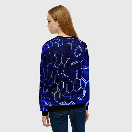 Женский свитшот Графическая химия / 3D-Черный – фото 4