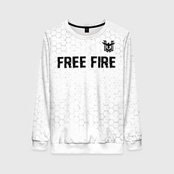 Женский свитшот Free Fire glitch на светлом фоне: символ сверху