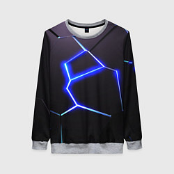 Свитшот женский Неоновый разлом плит, цвет: 3D-меланж