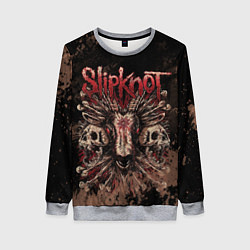 Свитшот женский Slipknot skull, цвет: 3D-меланж