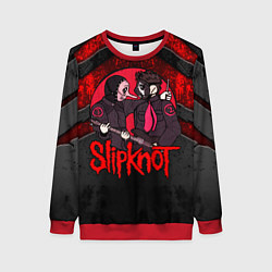 Свитшот женский Slipknot black and red, цвет: 3D-красный