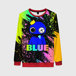 Свитшот женский Rainbow Friends - Blue, цвет: 3D-красный