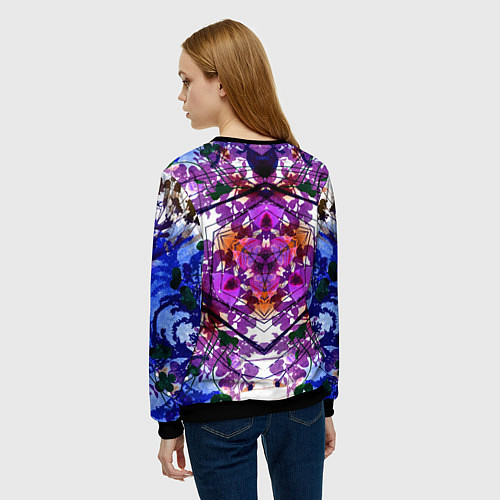 Женский свитшот Ледяной треугольник / 3D-Черный – фото 4