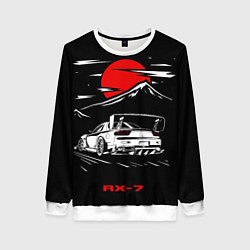 Свитшот женский Мазда RX - 7 JDM Style, цвет: 3D-белый