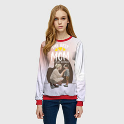 Свитшот женский Best мама, цвет: 3D-красный — фото 2
