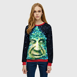 Свитшот женский Мудрое Новогоднее Дерево, цвет: 3D-красный — фото 2