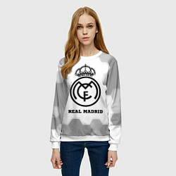 Свитшот женский Real Madrid sport на светлом фоне, цвет: 3D-белый — фото 2