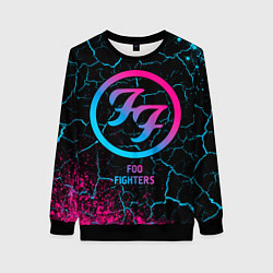 Свитшот женский Foo Fighters - neon gradient, цвет: 3D-черный