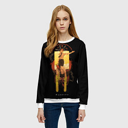 Свитшот женский Макима и пила, цвет: 3D-белый — фото 2