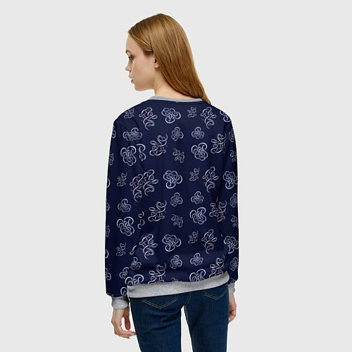 Женский свитшот Узор абстракт / 3D-Меланж – фото 4