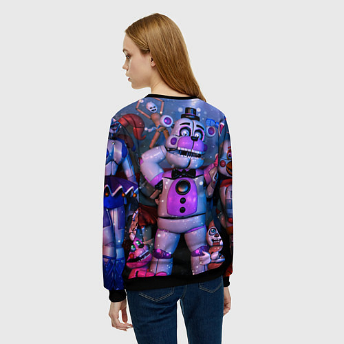 Женский свитшот Фантайм Фредди / 3D-Черный – фото 4