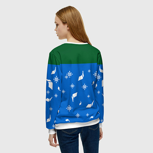 Женский свитшот Скрепка Microsoft / 3D-Белый – фото 4