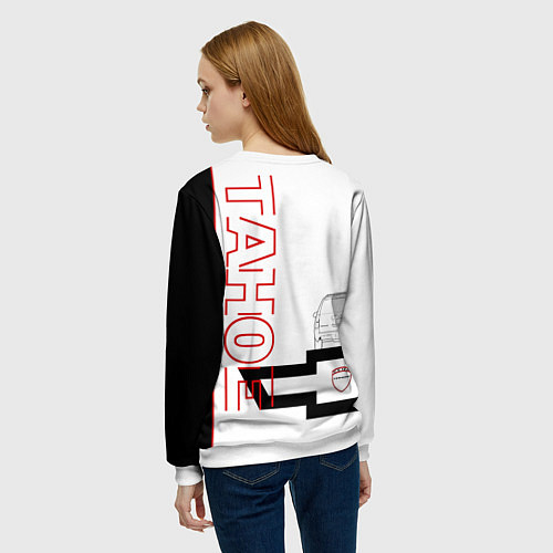 Женский свитшот Tahoe club chevrolet / 3D-Белый – фото 4