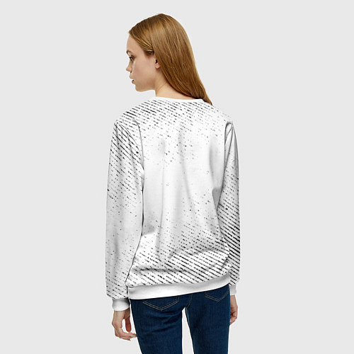Женский свитшот Assassins Creed с потертостями на светлом фоне / 3D-Белый – фото 4