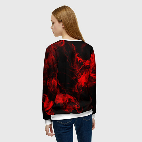 Женский свитшот Гуру кальянов / 3D-Белый – фото 4