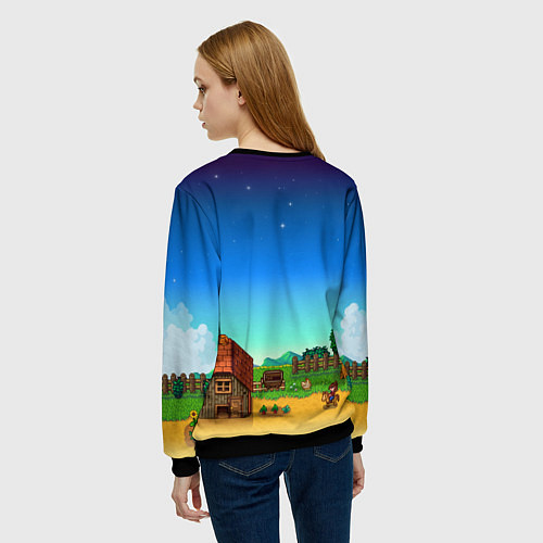 Женский свитшот Мой дом в Stardew Valley / 3D-Черный – фото 4