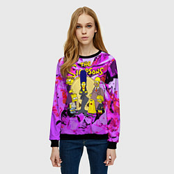 Свитшот женский The flighty Simpsons family, цвет: 3D-черный — фото 2