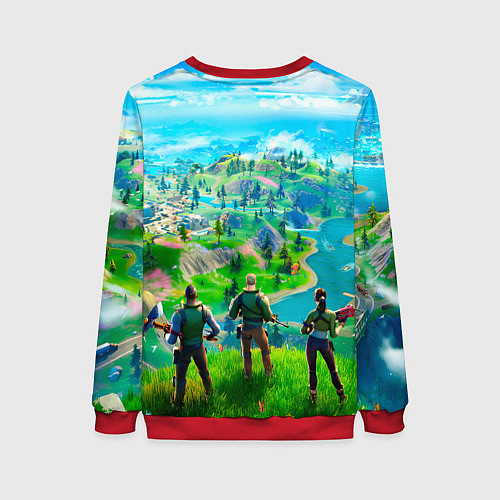 Женский свитшот Фортнайт / 3D-Красный – фото 2