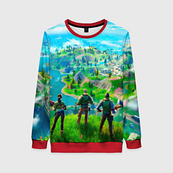 Свитшот женский Фортнайт, цвет: 3D-красный