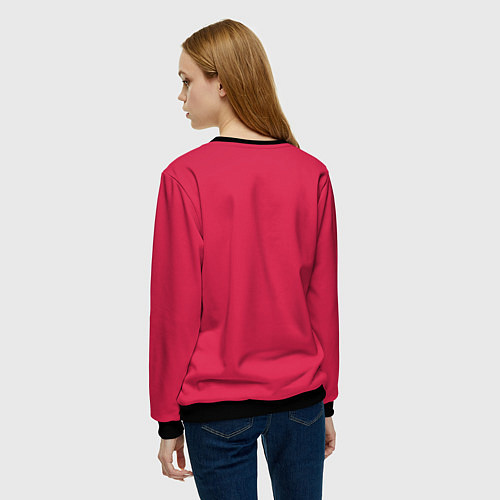 Женский свитшот Viva magenta pantone textile cotton / 3D-Черный – фото 4