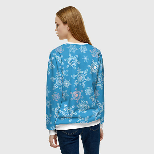 Женский свитшот Морковный кофе / 3D-Белый – фото 4