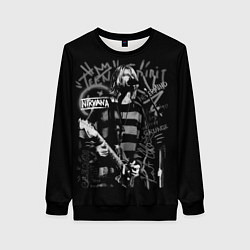 Свитшот женский Nirvana teen spirit, цвет: 3D-черный