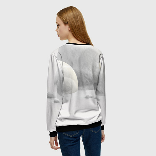 Женский свитшот Боевой Санта / 3D-Черный – фото 4