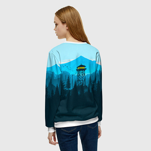 Женский свитшот Firewatch вечер / 3D-Белый – фото 4