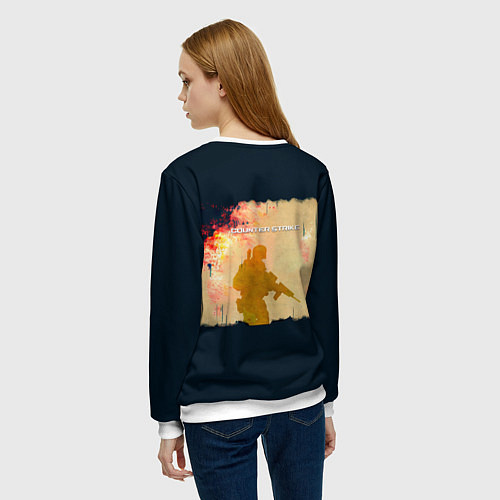 Женский свитшот Counter Strike street art / 3D-Белый – фото 4