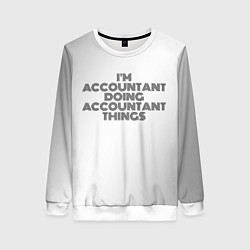 Свитшот женский Im doing accountant things: на светлом, цвет: 3D-белый