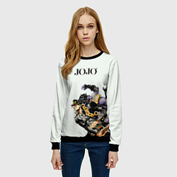 Свитшот женский Стенд Джотаро Куджо Star Platinum, цвет: 3D-черный — фото 2