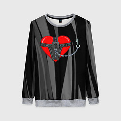 Женский свитшот Сердце и ключ bdsm