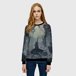 Свитшот женский Genshin Impact - Ноэль готовится к битве, цвет: 3D-черный — фото 2