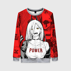 Свитшот женский Chainsaw Man: Power, цвет: 3D-меланж
