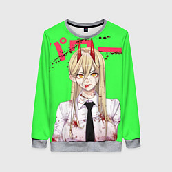 Женский свитшот Человек - бензопила Пауэр в крови