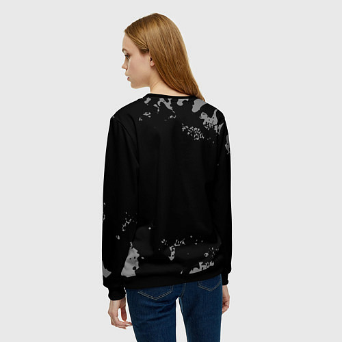 Женский свитшот На Земле с 1986: краска на темном / 3D-Черный – фото 4