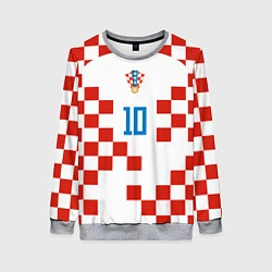 Свитшот женский Лука Модрич форма сборной Хорватии, цвет: 3D-меланж