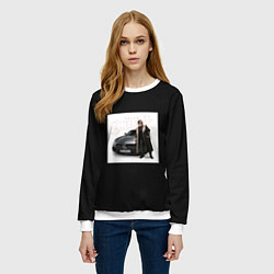 Свитшот женский Yanix - g o a t uslugi, цвет: 3D-белый — фото 2