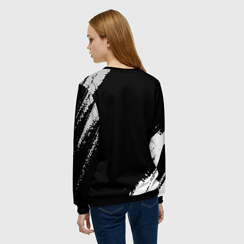 Женский свитшот Самбист из России и герб РФ / 3D-Черный – фото 4