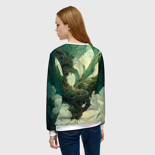 Женский свитшот Рисунок нейросети / 3D-Белый – фото 4