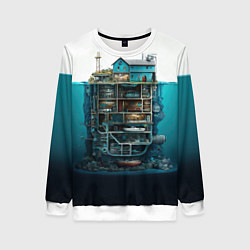 Женский свитшот Подводный дом